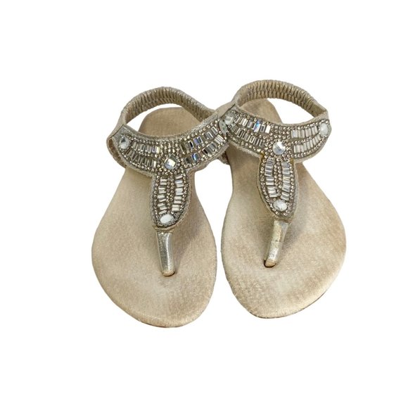 LUCITA Toddler Girl's Thong Sandals with Rhinestones - Picture 1 of 12
